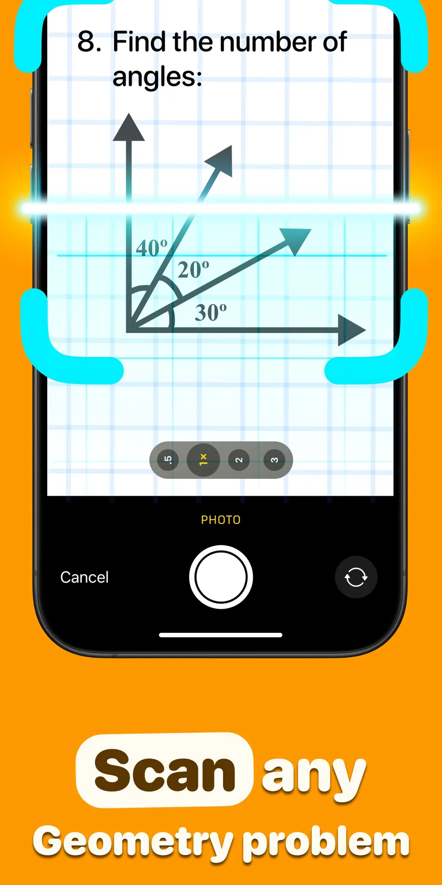 Step-by-step geometry solution in Geometry AI